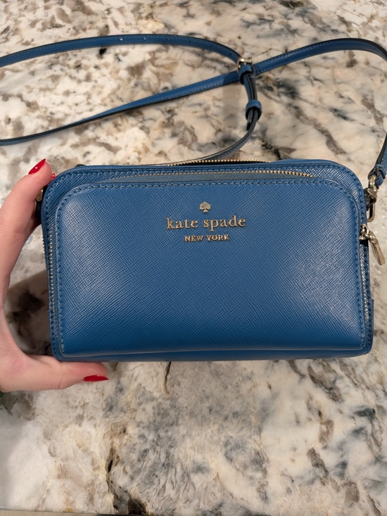 kate spade Handbags - kate spade New York Blue Crossbody Wallet
